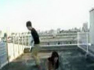 Horny pervert boy plows nippon girl's pussy atop Tokyo tower XXX.